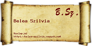 Belea Szilvia névjegykártya