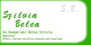 szilvia belea business card